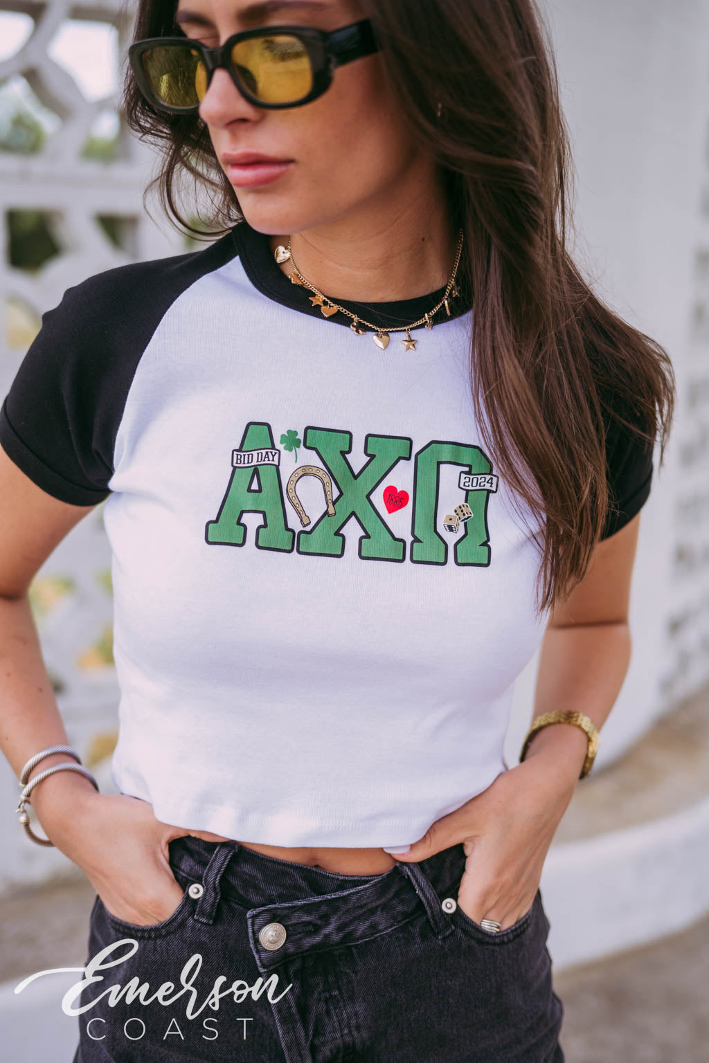 Alpha Chi Omega Lucky Girl Bid Day Tee