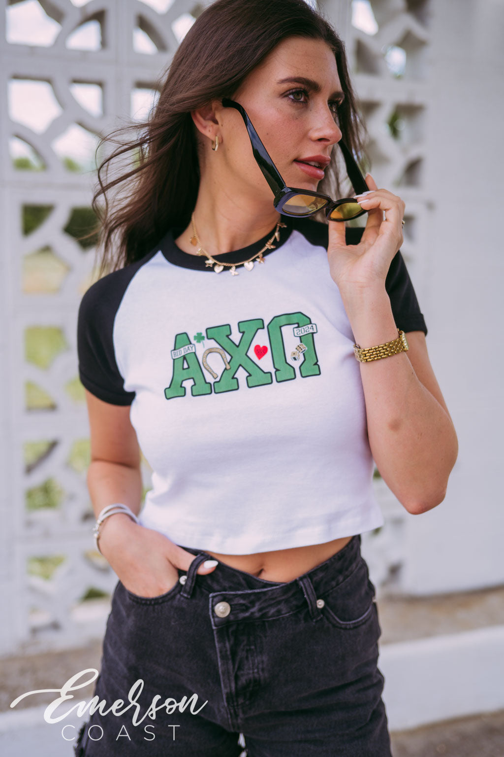 Alpha Chi Omega Lucky Girl Bid Day Tee