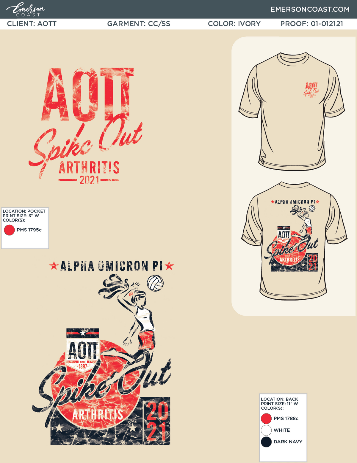 01-012121 Alpha Omicron Pi Georgia Southern University Players Tee 2021