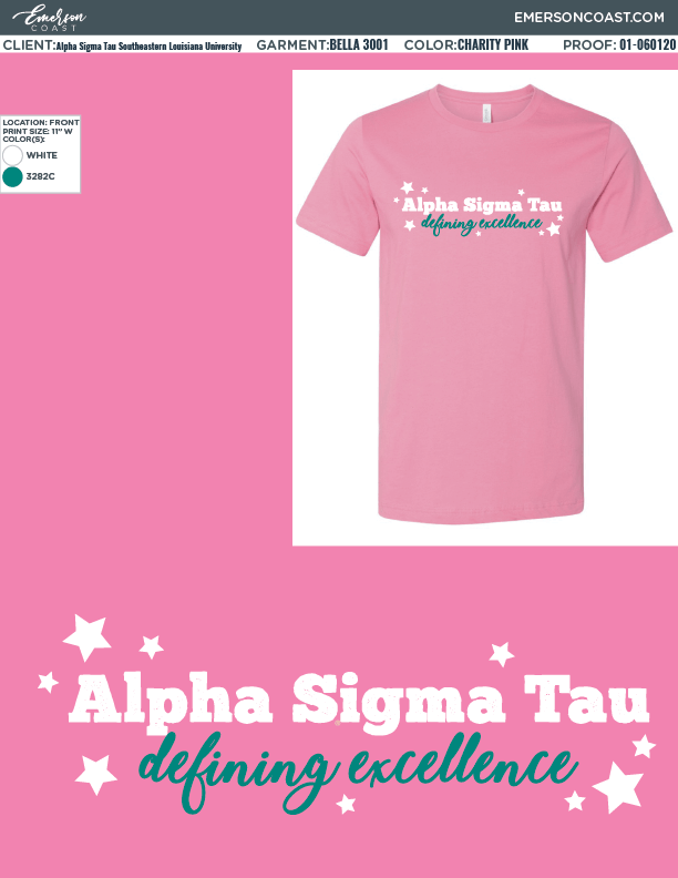 01-060120 Alpha Sigma Tau Southeastern Louisiana University Stars 2020-01