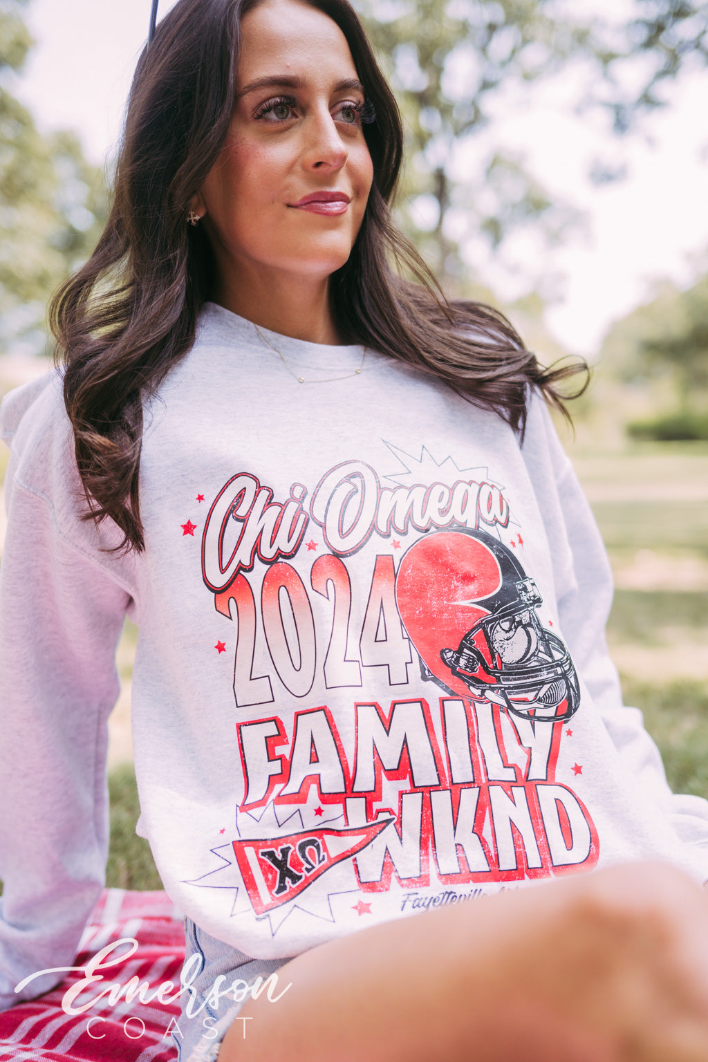 Chi Omega Football Family Weekend Crewneck