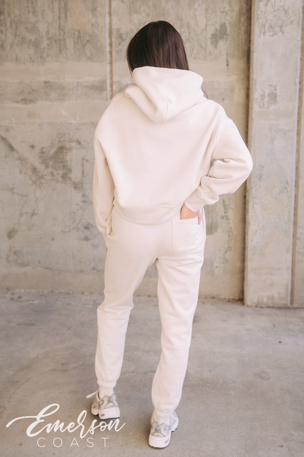 Chi O Bone Cropped Hoodie and Jogger Set