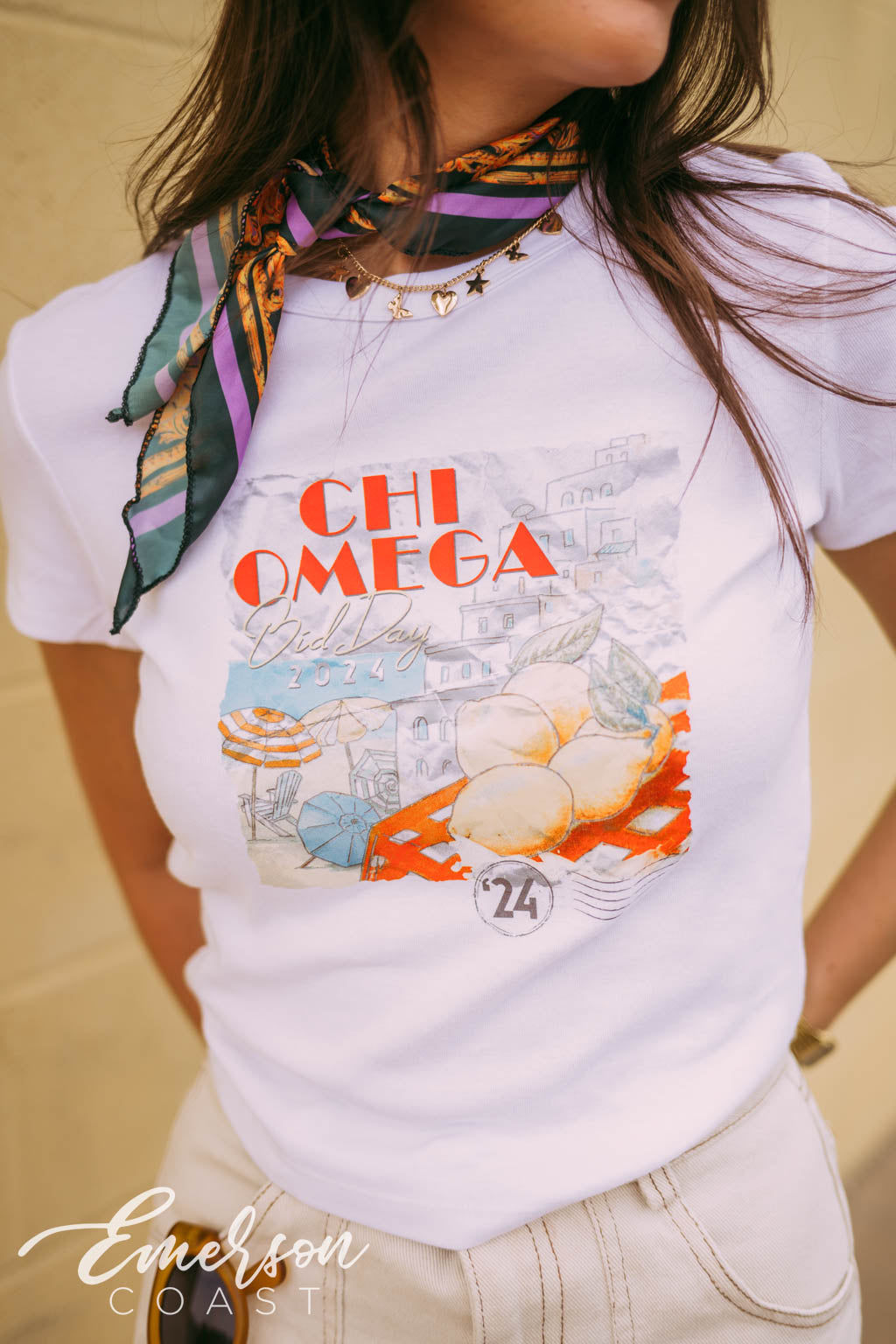 Chi Omega Coastal Bid Day Tee