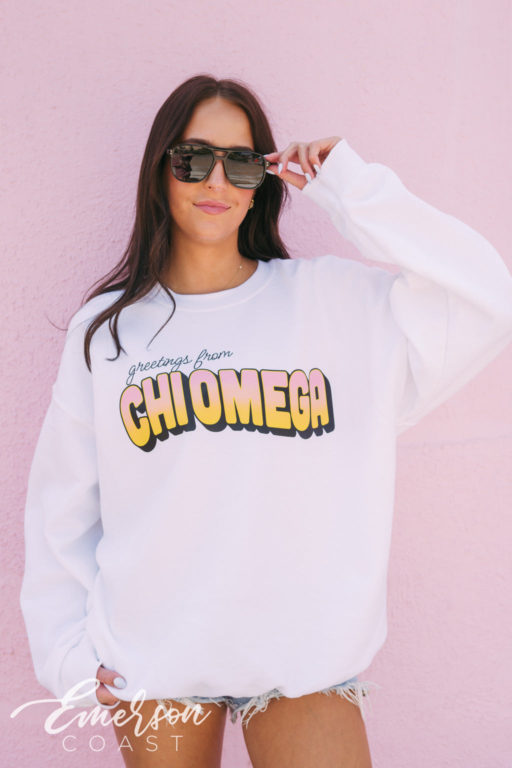 Chi Omega Postcard PR Crewneck