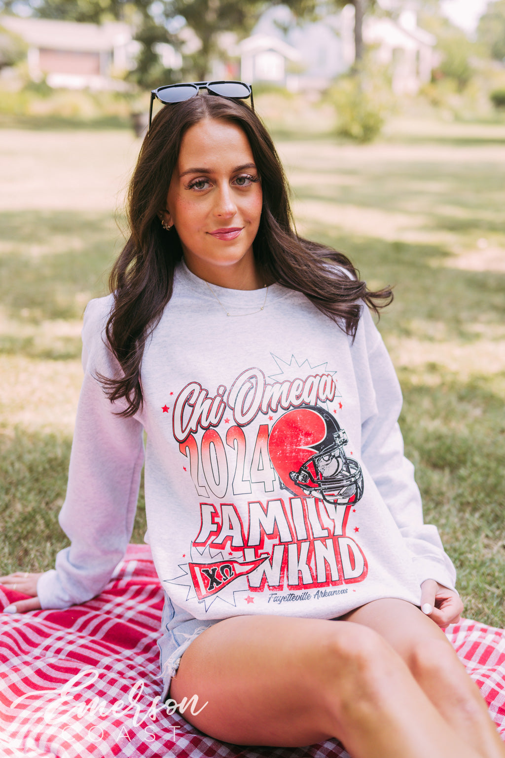 Chi Omega Football Family Weekend Crewneck