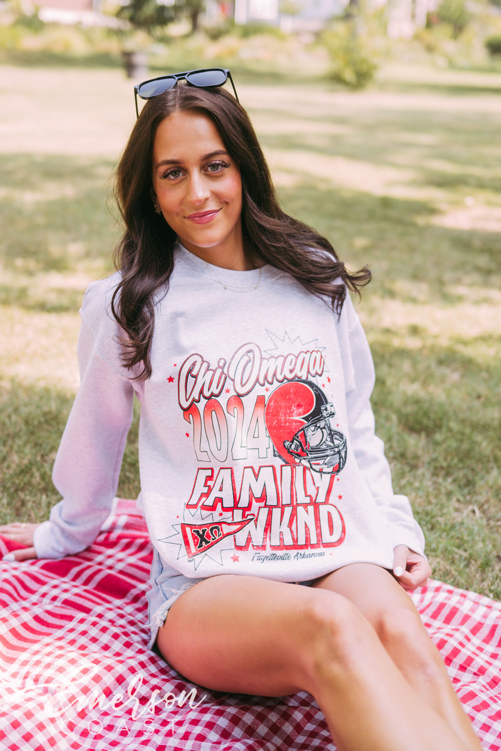 Chi Omega Football Family Weekend Crewneck