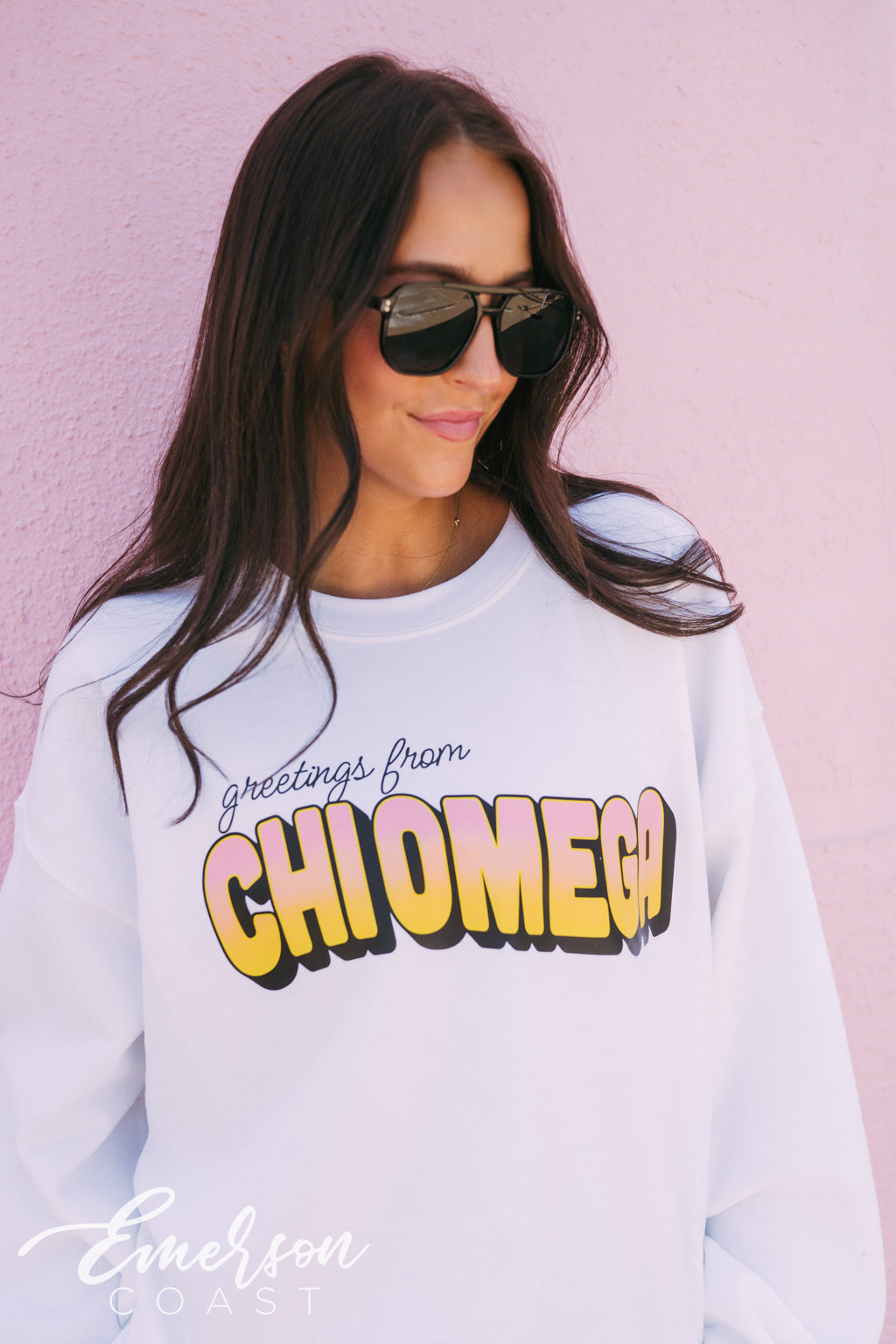 Chi Omega Postcard PR Crewneck