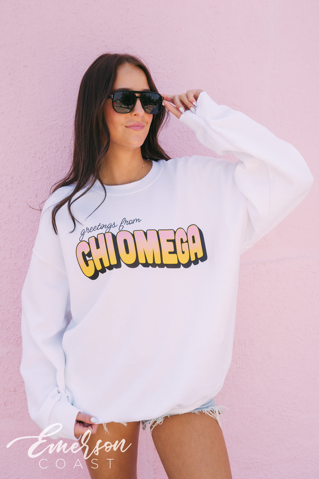 Chi Omega Postcard PR Crewneck