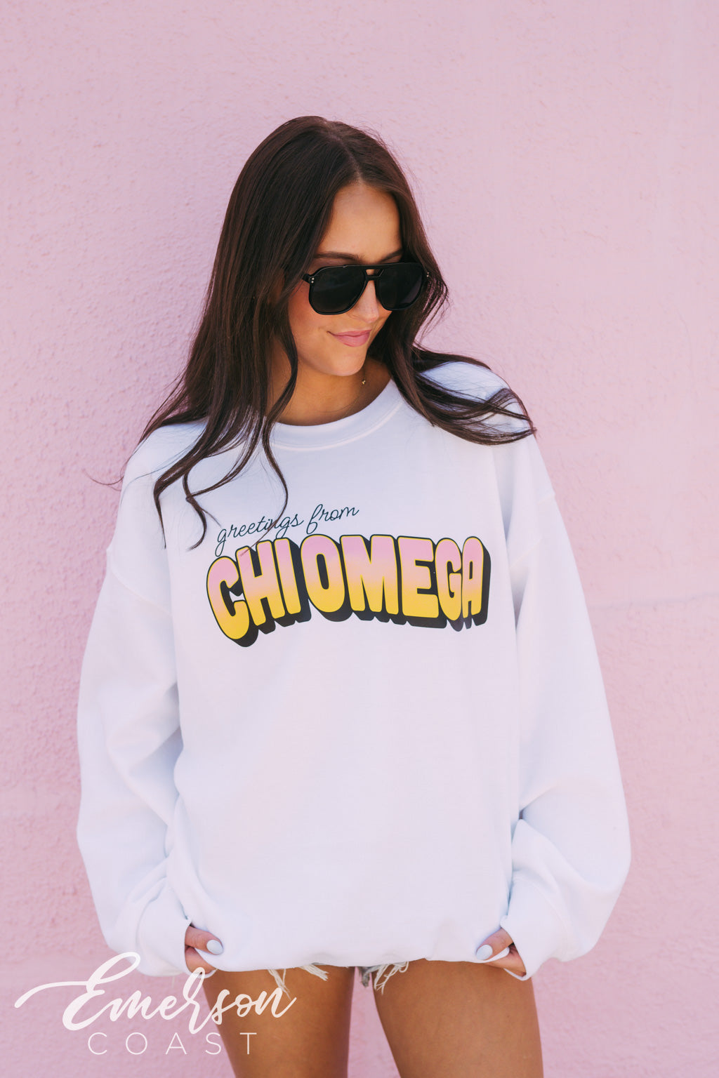 Chi Omega Postcard PR Crewneck