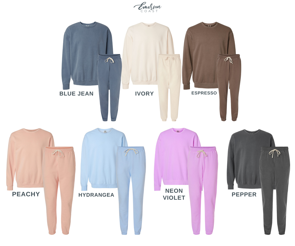 Comfort Colors Crewneck and Sweatpants Set