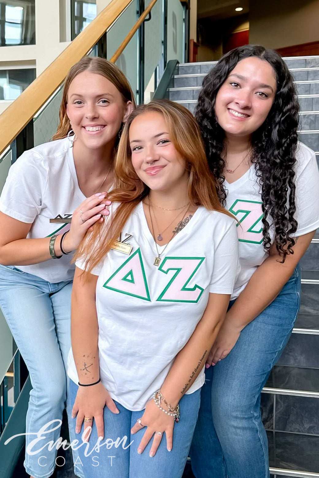 Delta Zeta Recruitment Letter Jersey Vneck