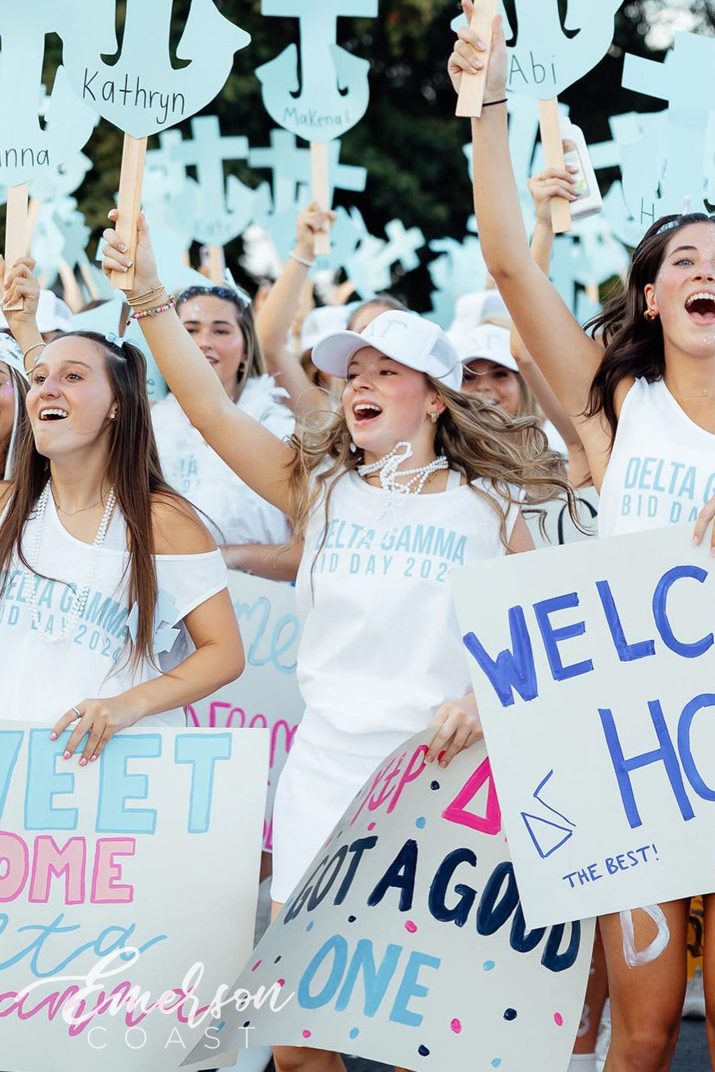 Delta Gamma White Oversized Bid Day Greek Letter Jersey