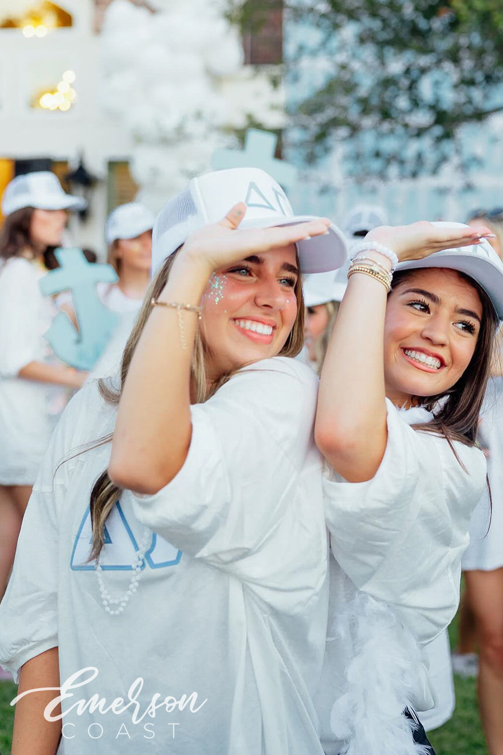 Delta Gamma White Oversized Bid Day Greek Letter Jersey