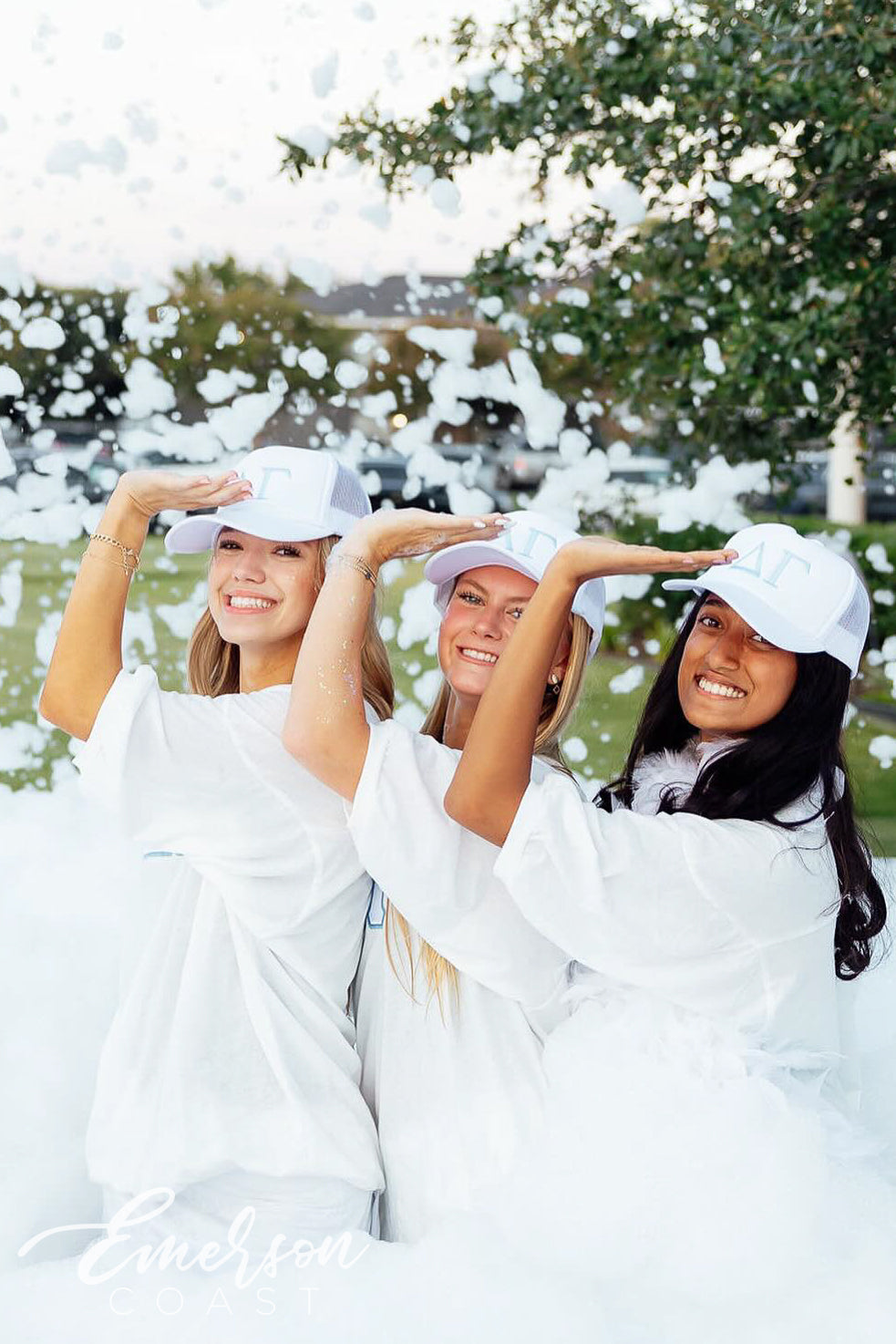 Delta Gamma White Oversized Bid Day Greek Letter Jersey
