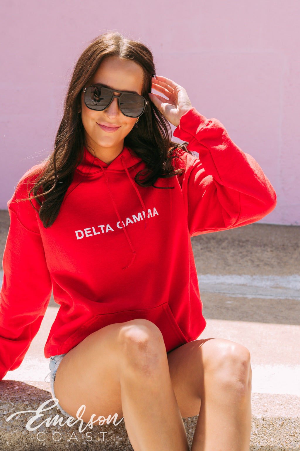 Delta Gamma Simple Red PR Hoodie