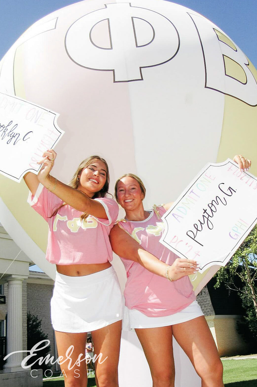 Gamma Phi Beta Carried Home Bid Day Ringer Tees