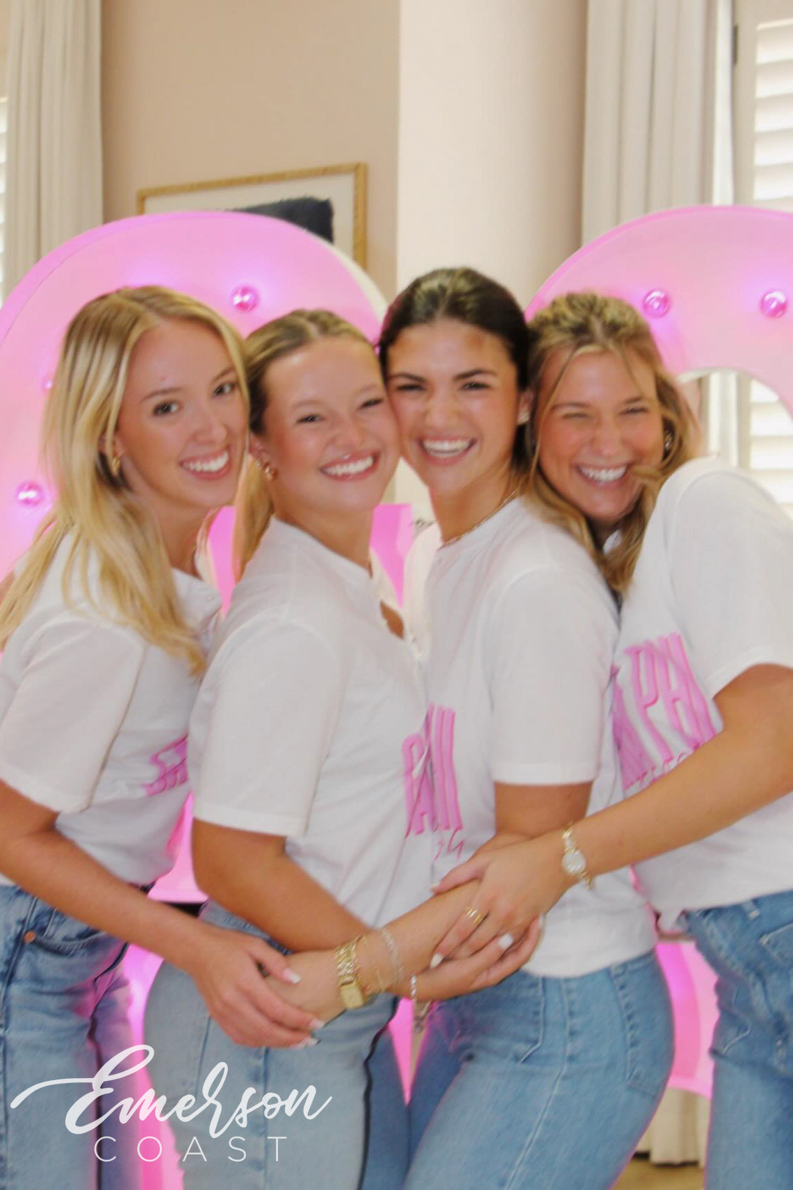 Gamma Phi Beta Bold Pink Recruitment Henley