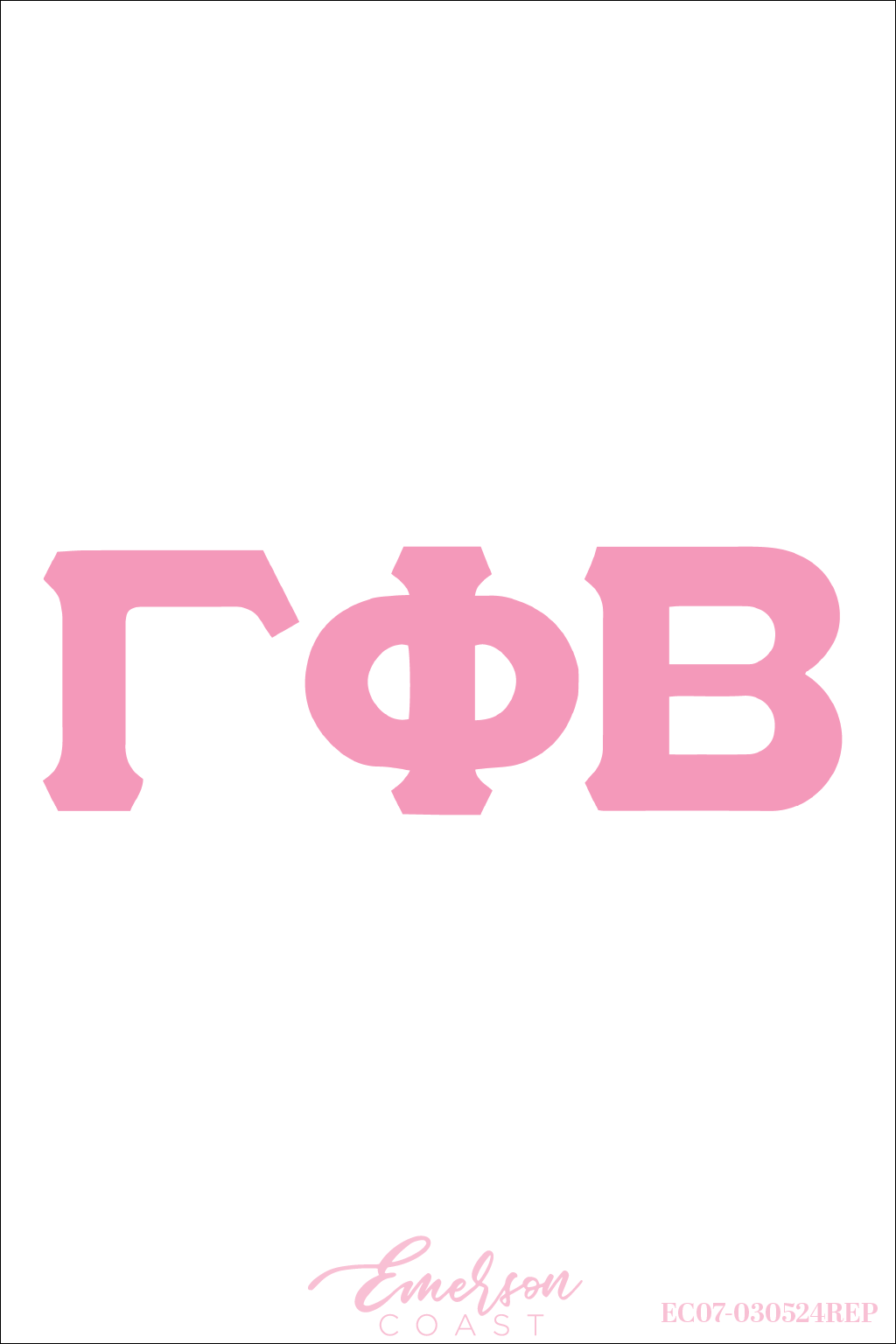 Gamma Phi Beta Recruitment and Bid Day Greek Letter Jersey
