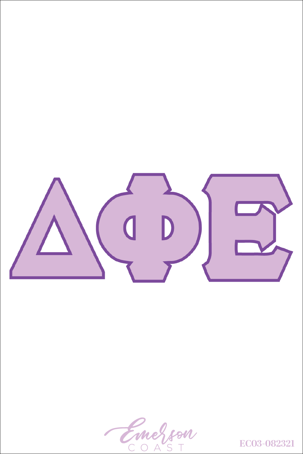 Delta Phi Epsilon Recruitment and Bid Day Greek Letter Jersey