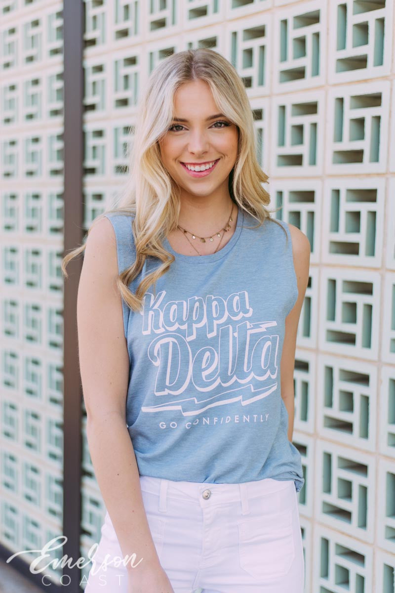 Kappa Delta Go Confidently Blue Tank