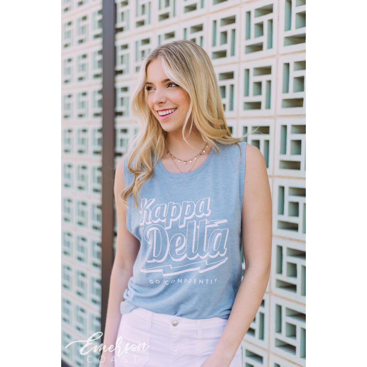 Kappa Delta Go Confidently Blue Tank