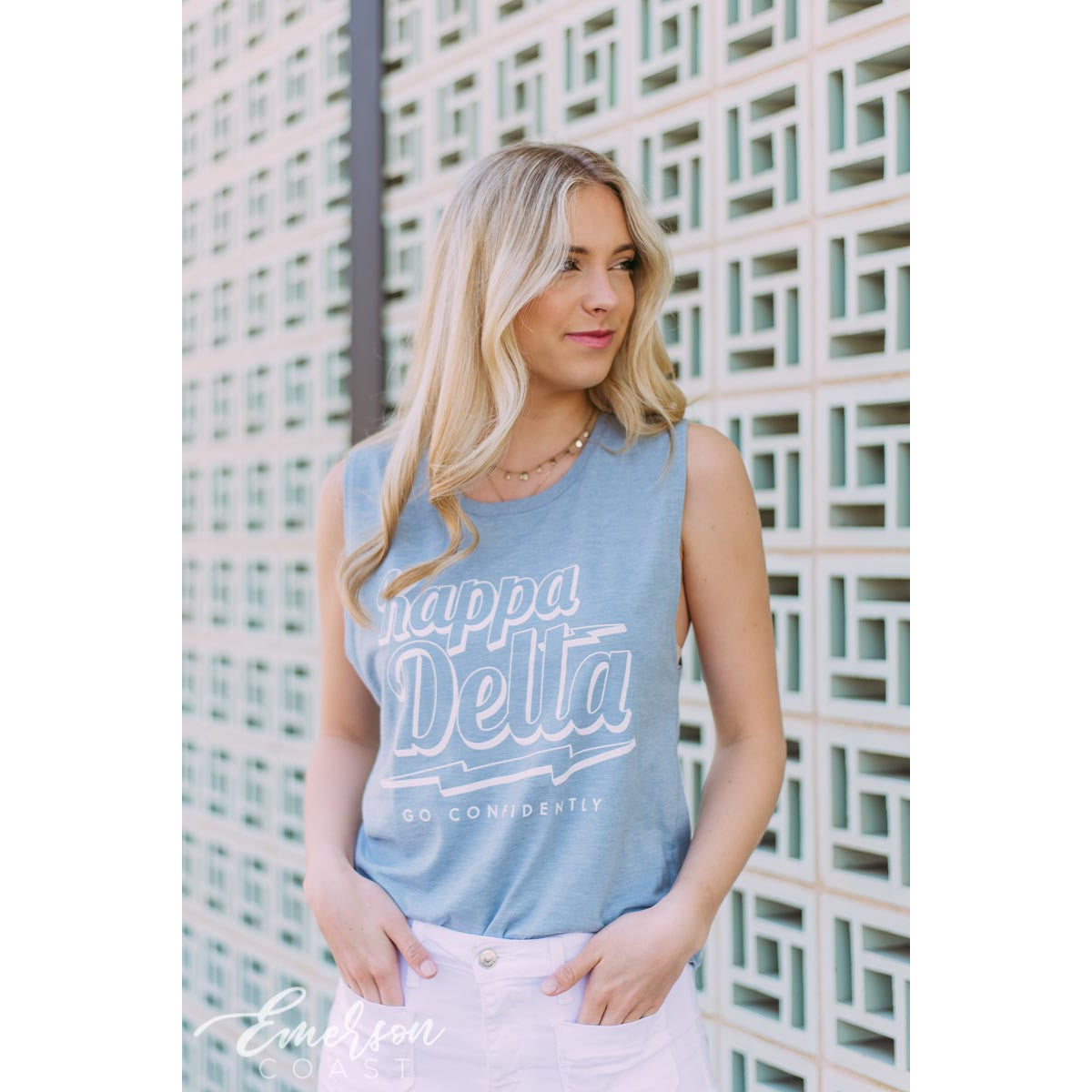 Kappa Delta Go Confidently Blue Tank