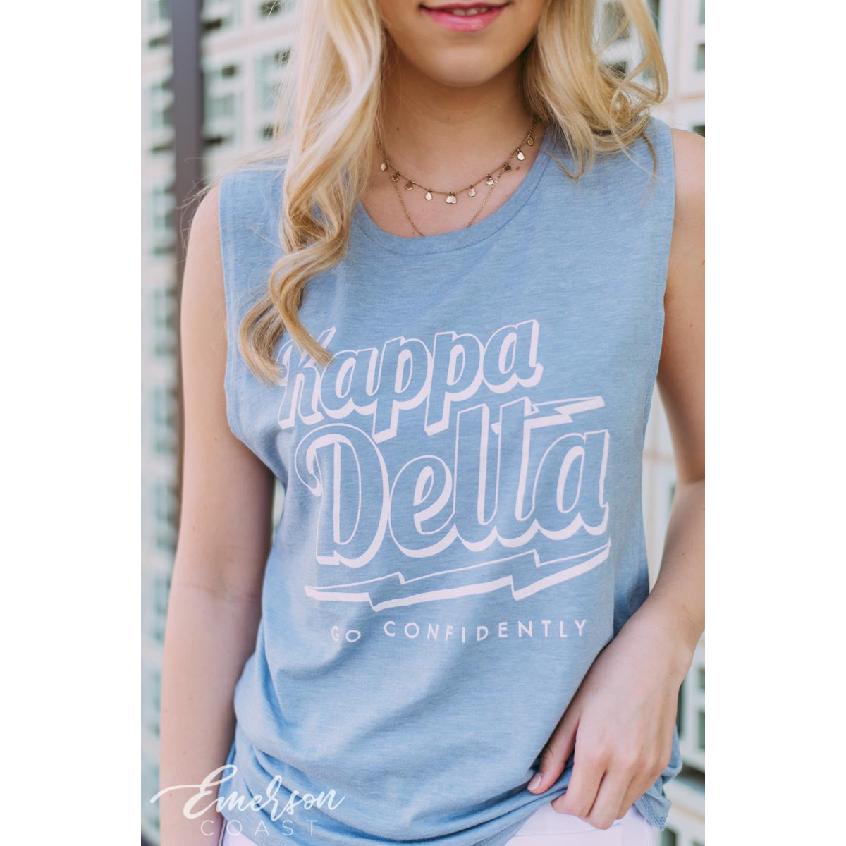 Kappa Delta Go Confidently Blue Tank