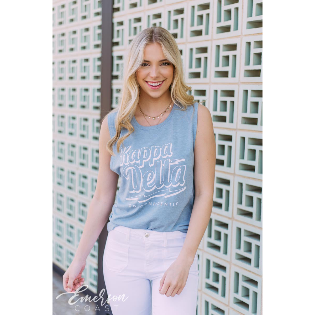 Kappa Delta Go Confidently Blue Tank