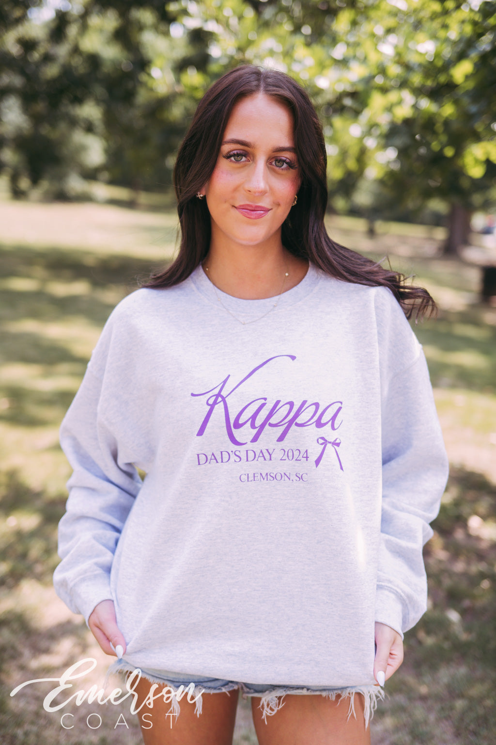 Kappa Dad's Day Purple Bow Crewneck