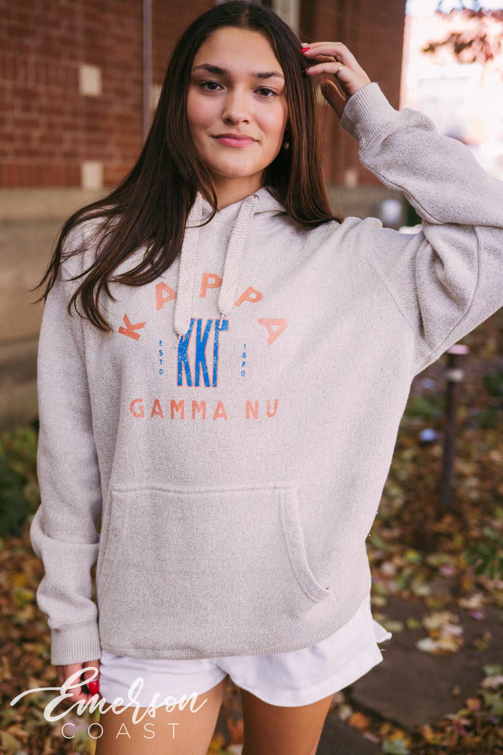 Kappa Kappa Gamma Cream Cozy Knit PR Hoodie