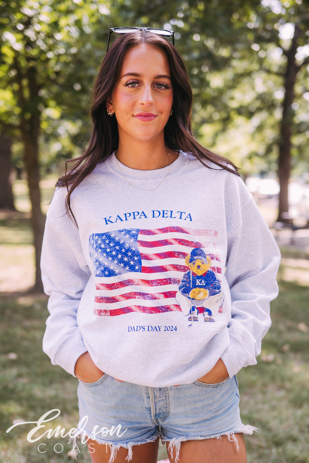 Kappa Delta American Bear Dad's Day Crewneck