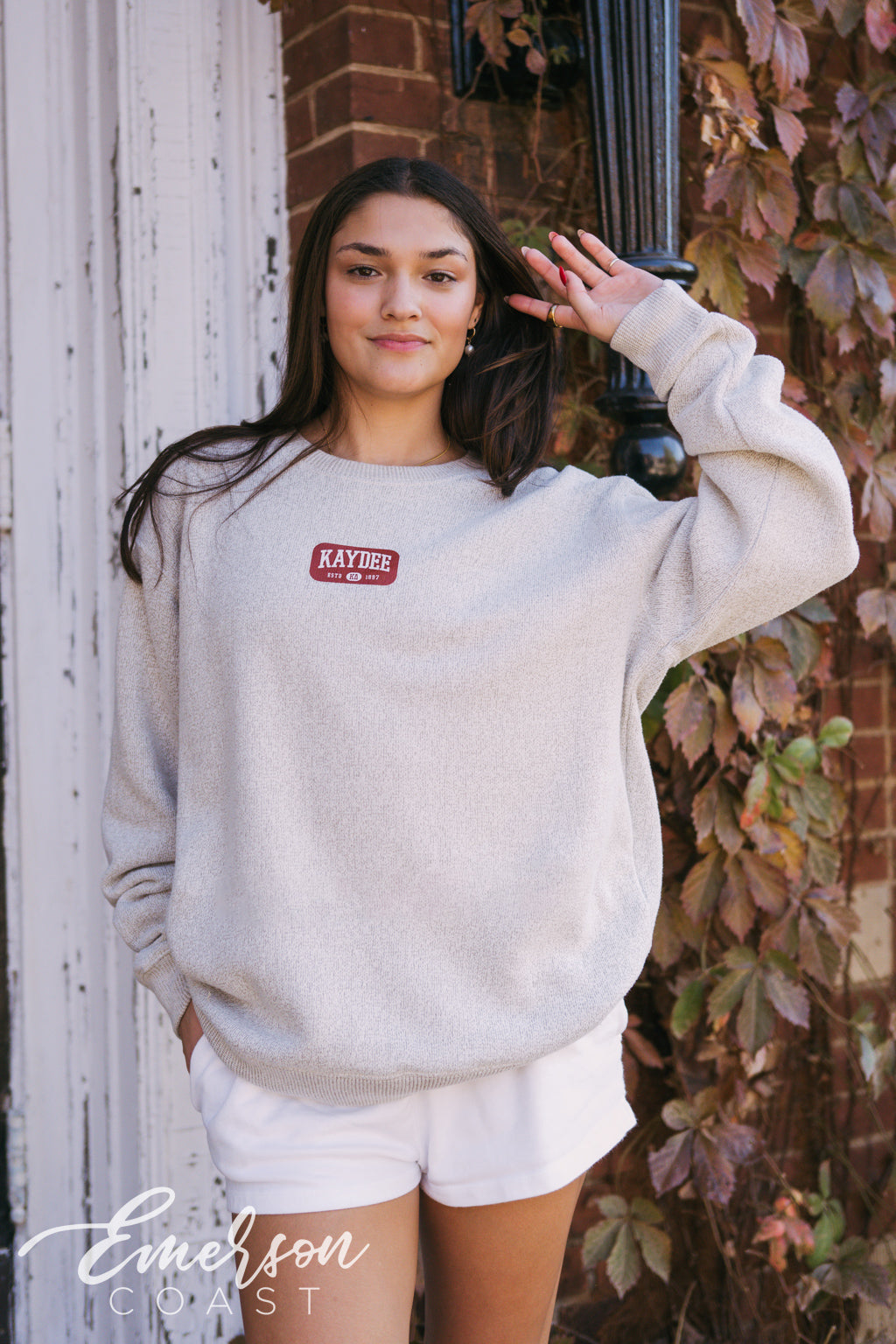 Kaydee Small Patch Cozy Knit Crewneck