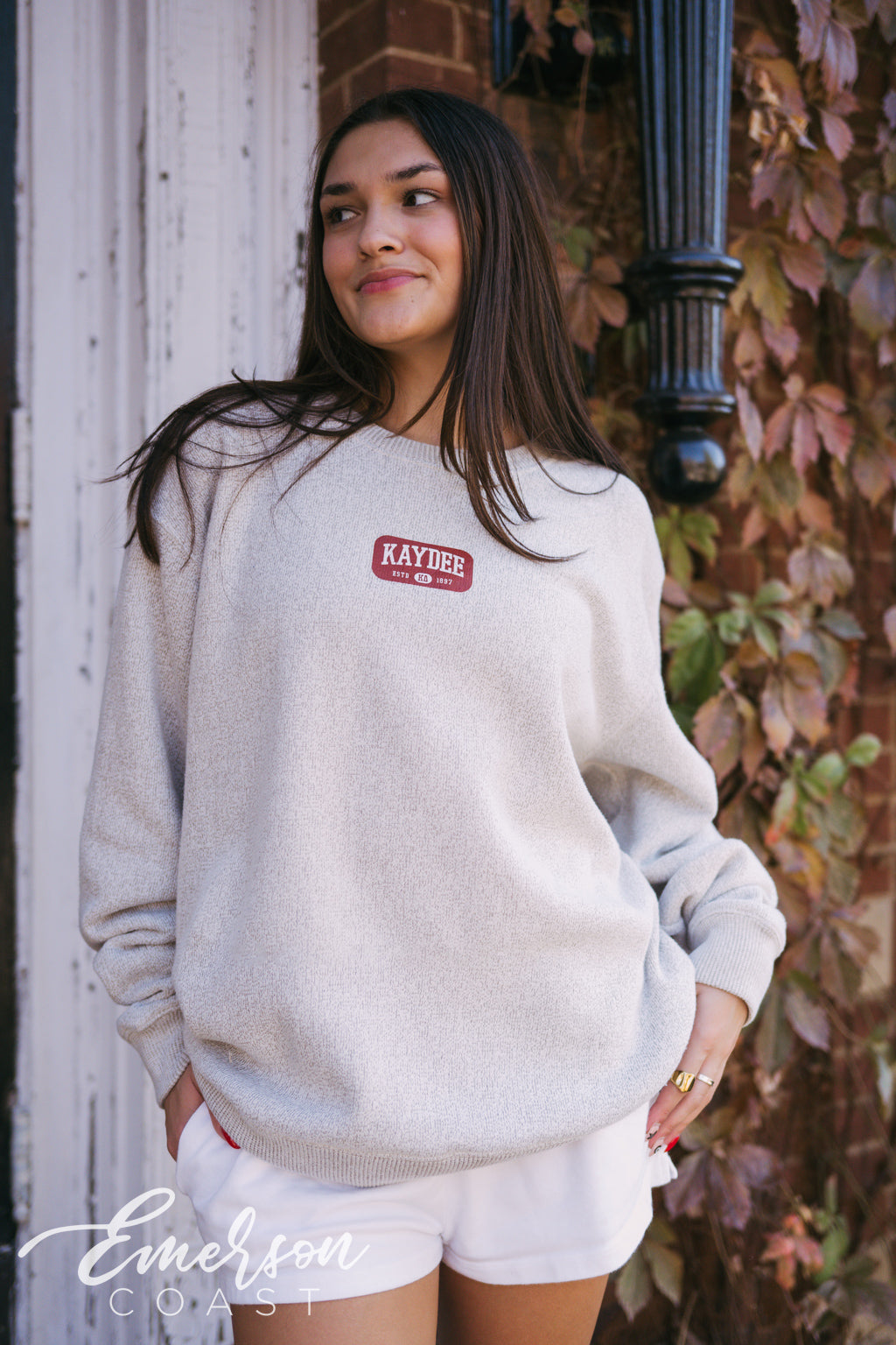 Kaydee Small Patch Cozy Knit Crewneck