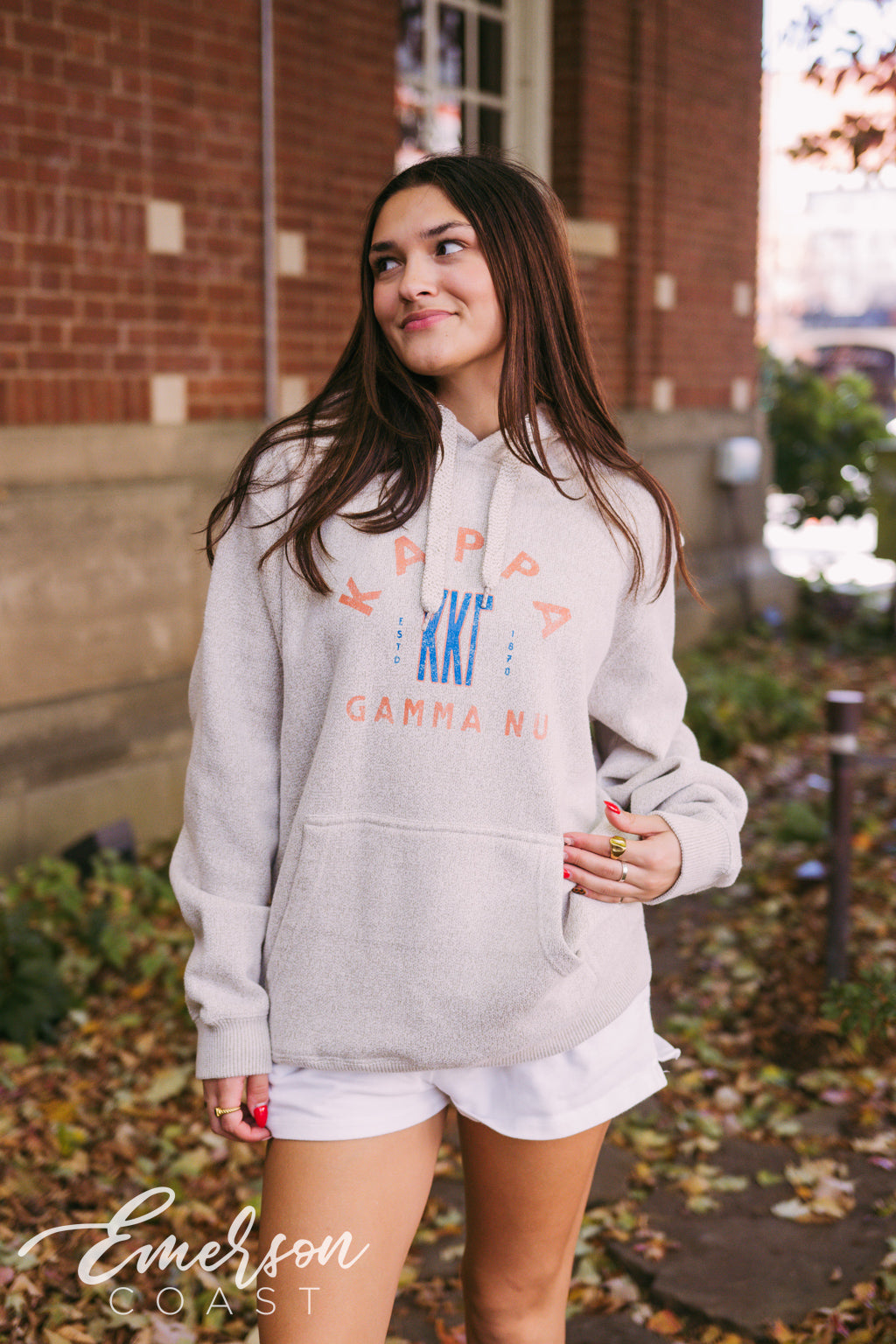 Kappa Kappa Gamma Cream Cozy Knit PR Hoodie