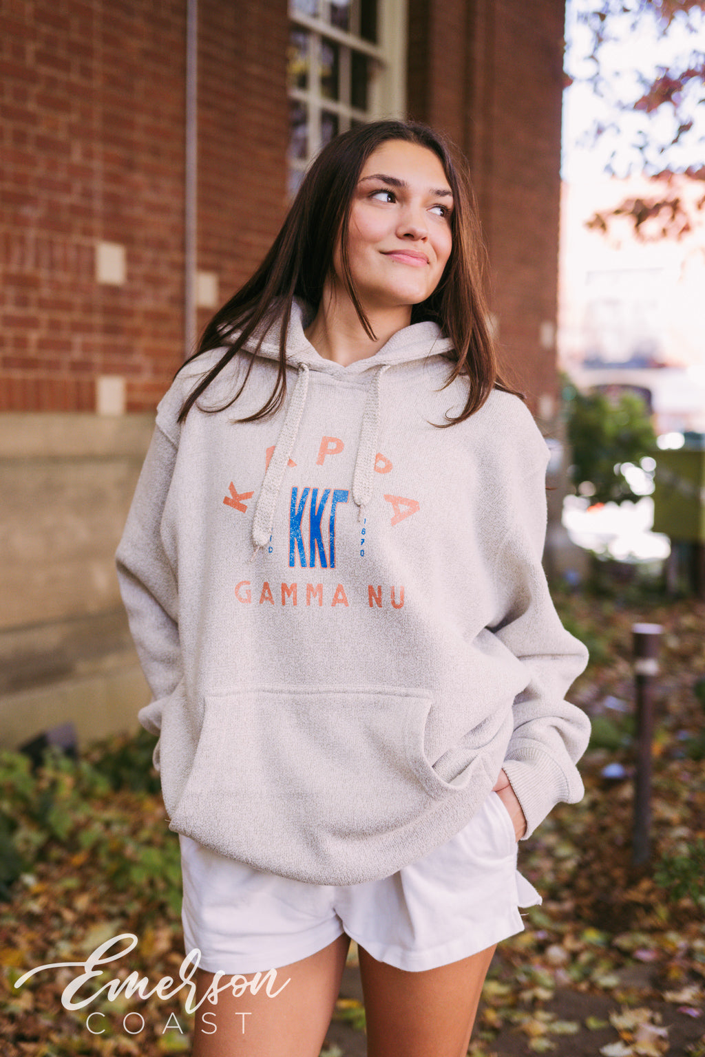 Kappa Kappa Gamma Cream Cozy Knit PR Hoodie