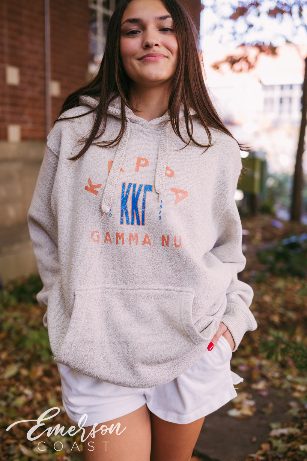 Kappa Kappa Gamma Cream Cozy Knit PR Hoodie