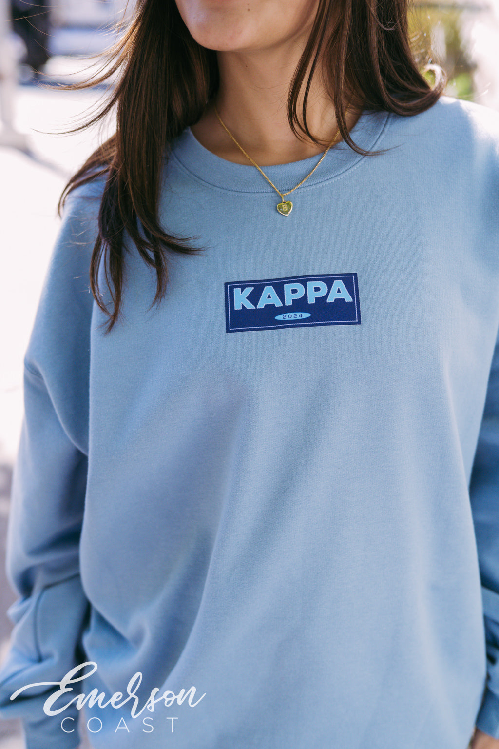 Kappa Kappa Gamma Navy Patch Crewneck and Jogger Set