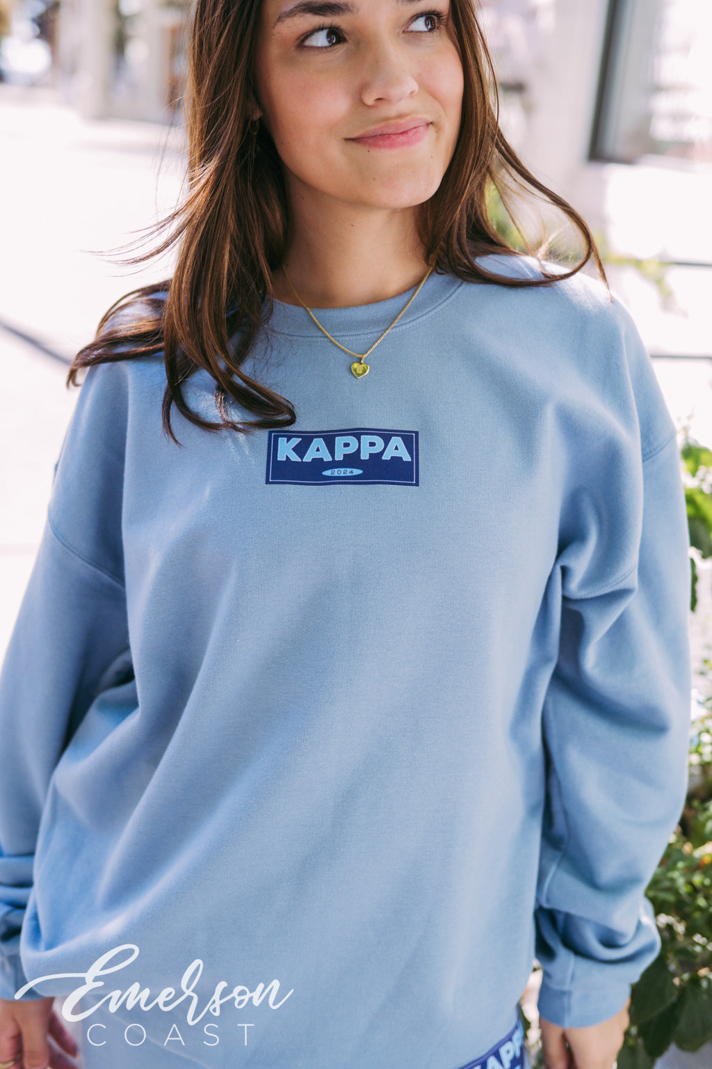 Kappa Kappa Gamma Navy Patch Crewneck and Jogger Set