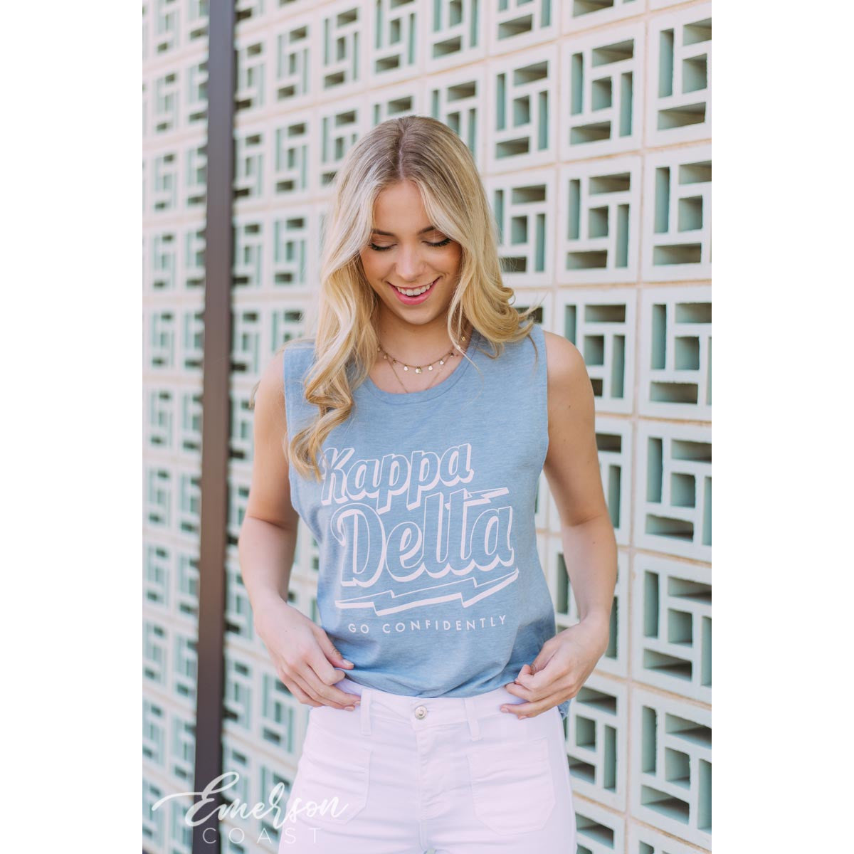 Kappa Delta Go Confidently Blue Tank