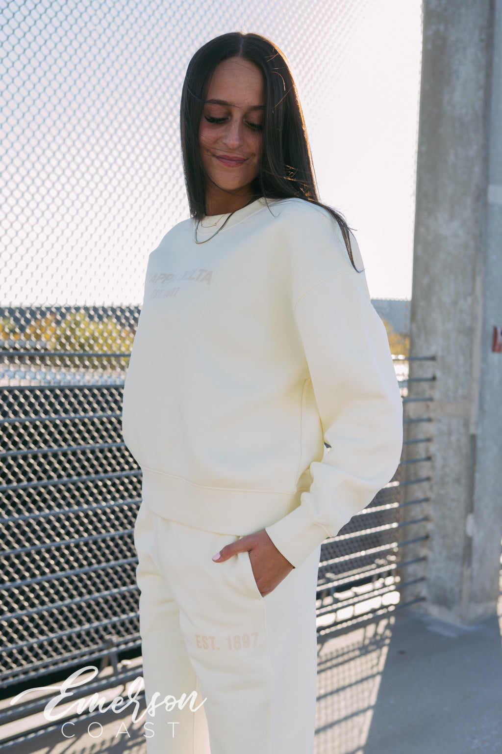 Kappa Delta Yellow Monochromatic Crewneck and Jogger Set