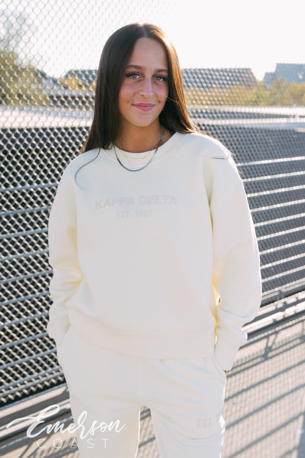 Kappa Delta Yellow Monochromatic Crewneck and Jogger Set