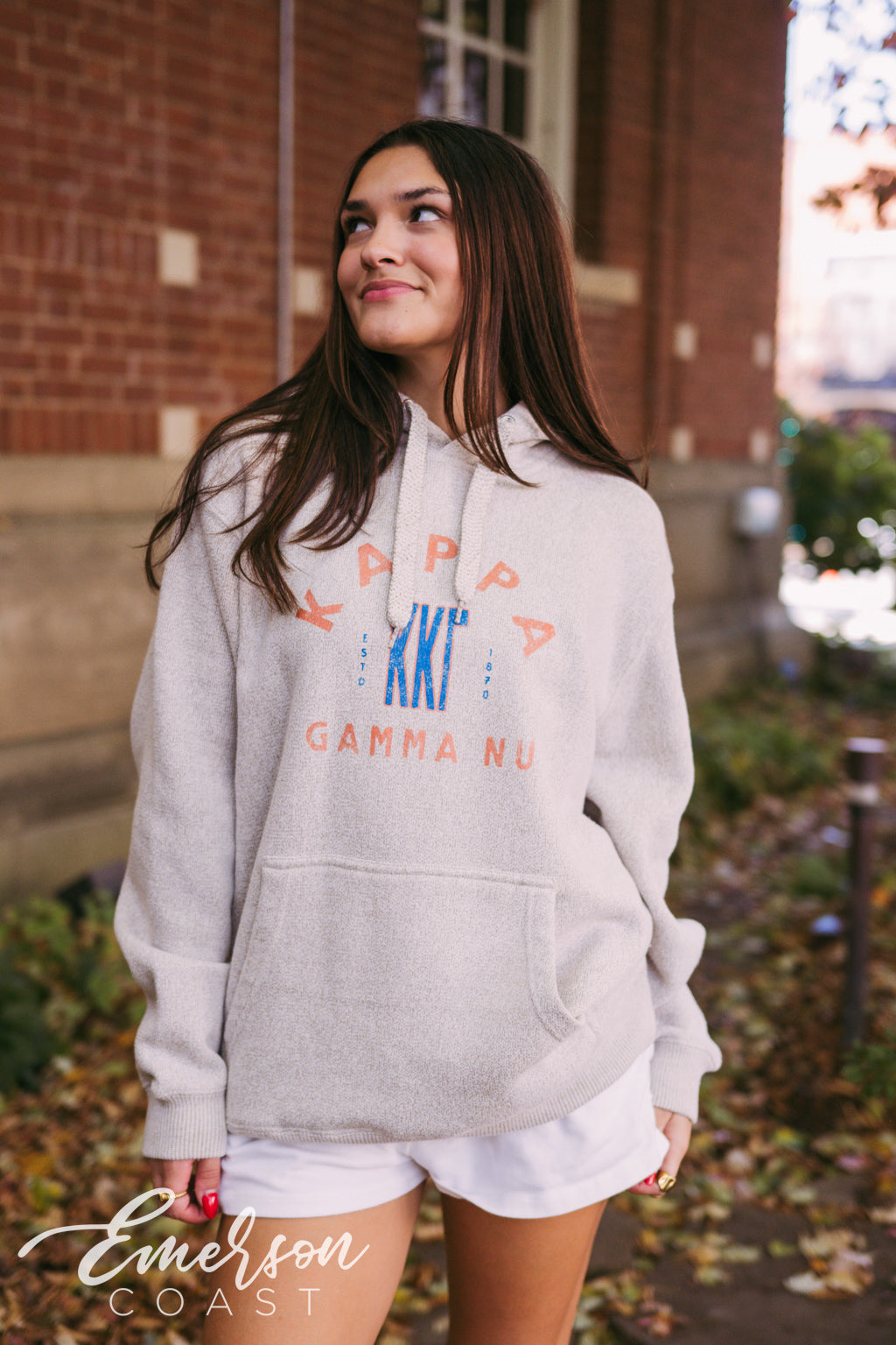 Kappa Kappa Gamma Cream Cozy Knit PR Hoodie