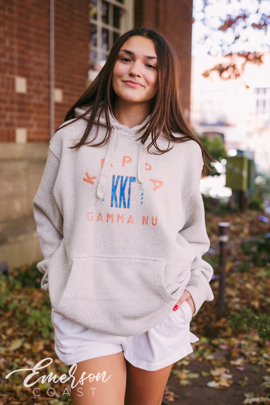 Kappa Kappa Gamma Cream Cozy Knit PR Hoodie