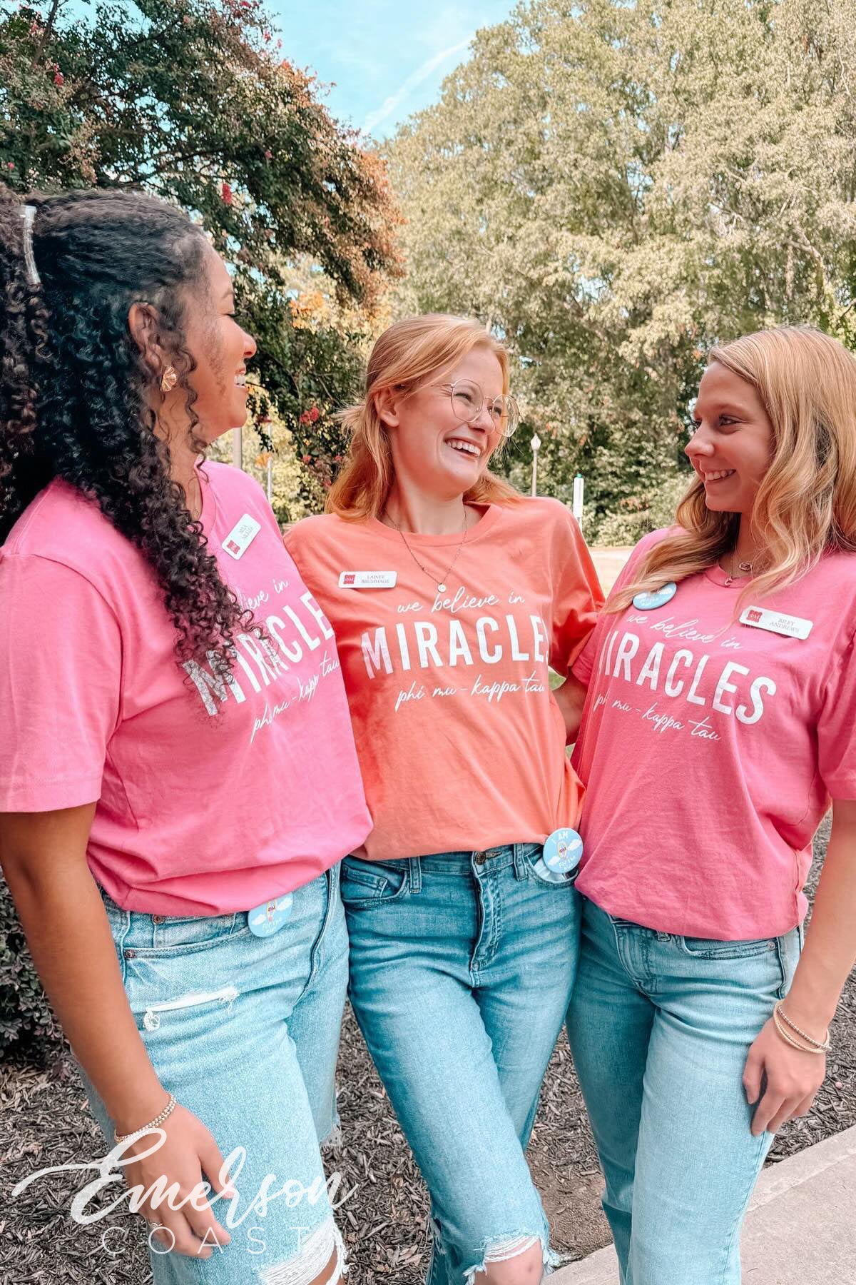 Phi Mu We Believe In Miracles Colorful Tshirts