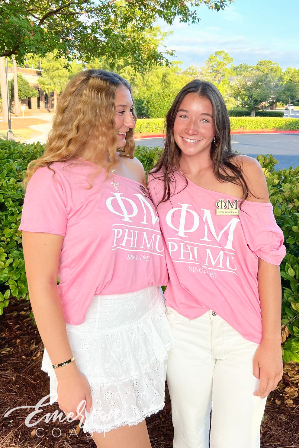 Phi Mu Pink Recruitment Slouchy Tshirt