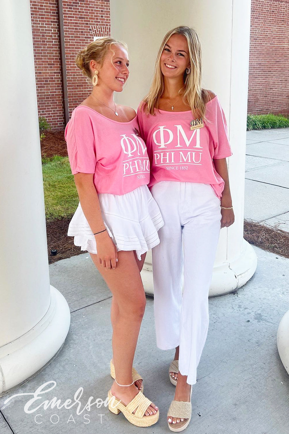 Phi Mu Pink Recruitment Slouchy Tshirt