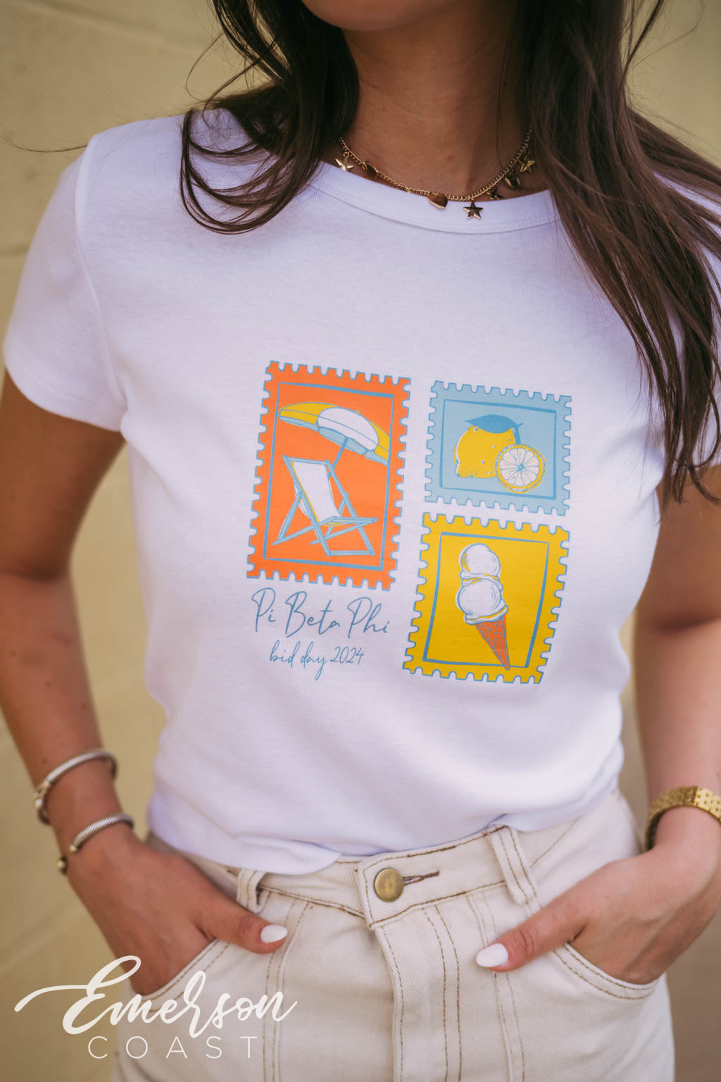 Pi Beta Phi Italian Summer Coast Bid Day Tee