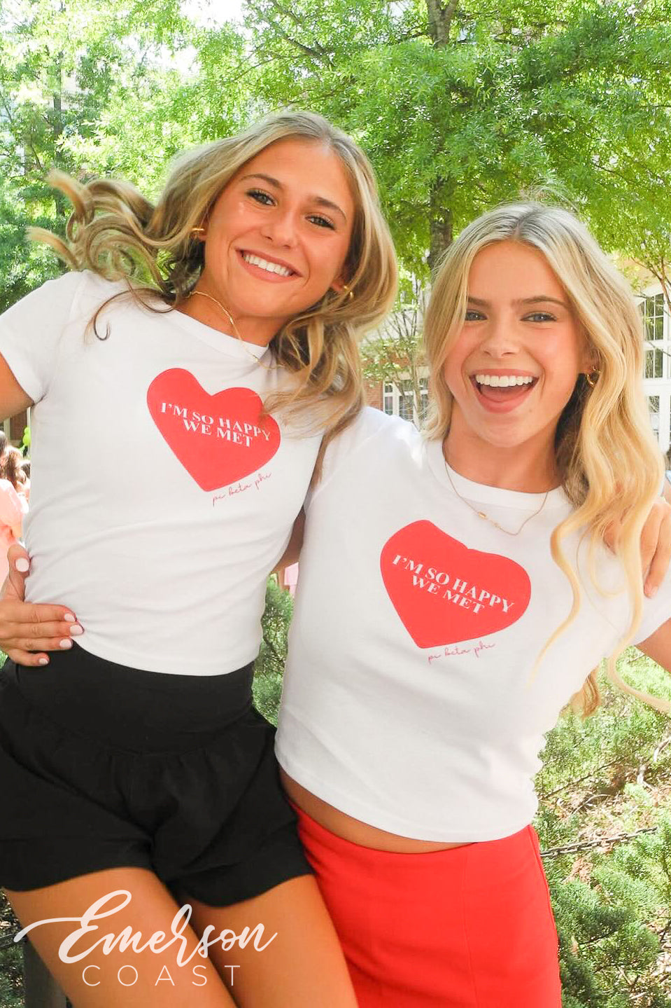 Pi Beta Phi Im So Happy We Met Bid Day Baby Tee