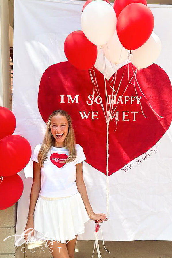 Pi Beta Phi Im So Happy We Met Bid Day Baby Tee