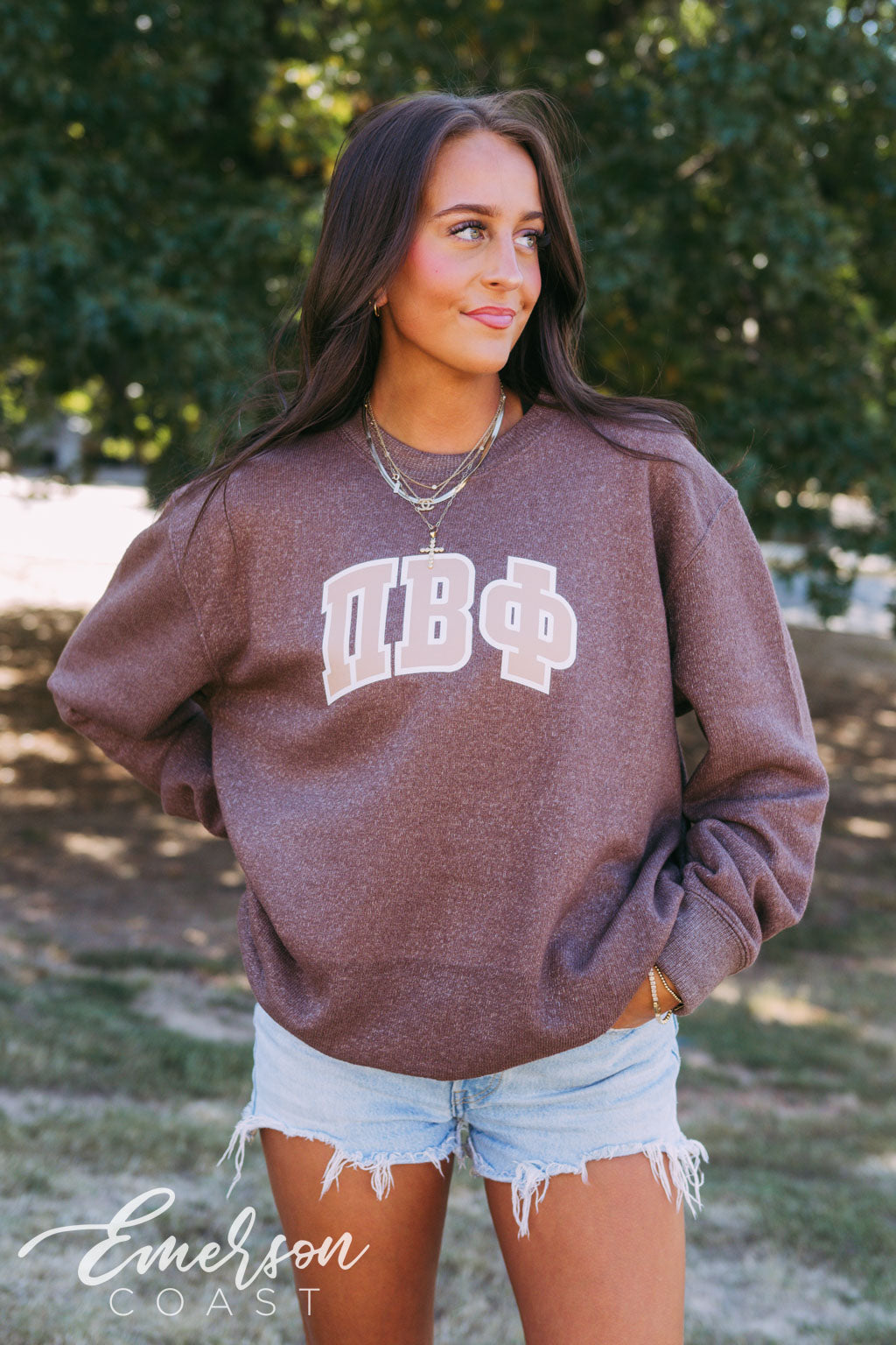 Pi Phi Monochromatic Cozy Knit Crewneck